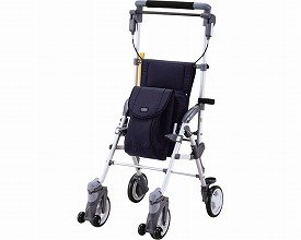 マキライフテック 段差乗り越えシルバーカー キャリースルーン　ネイビー　折り畳み マキライフテック 段差乗り越えシルバーカー キャリースルーン